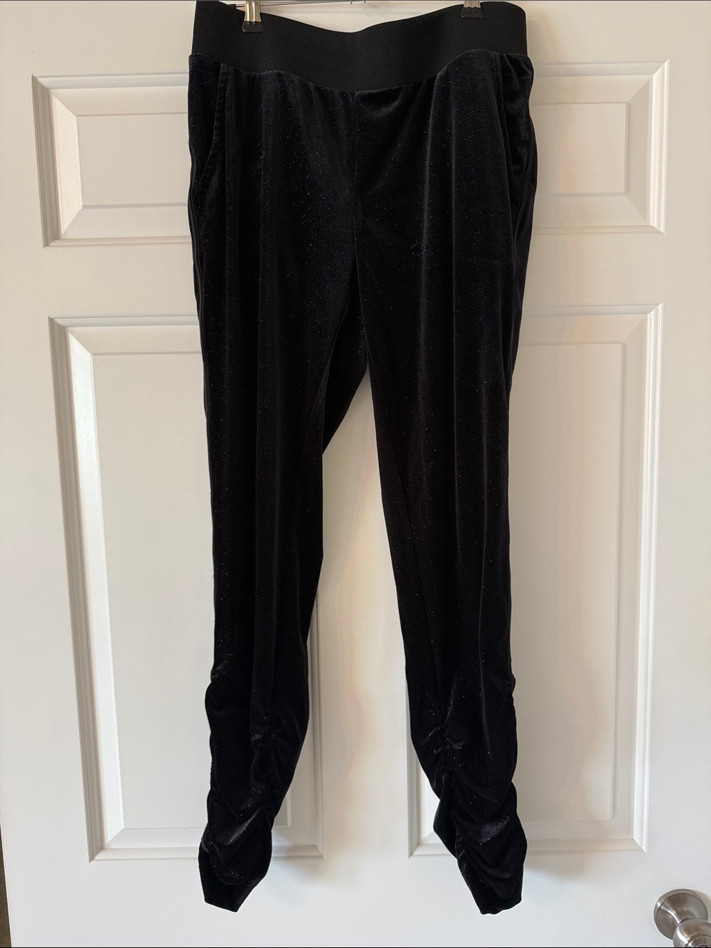 Juicy Couture Black Velvet Track Joggers